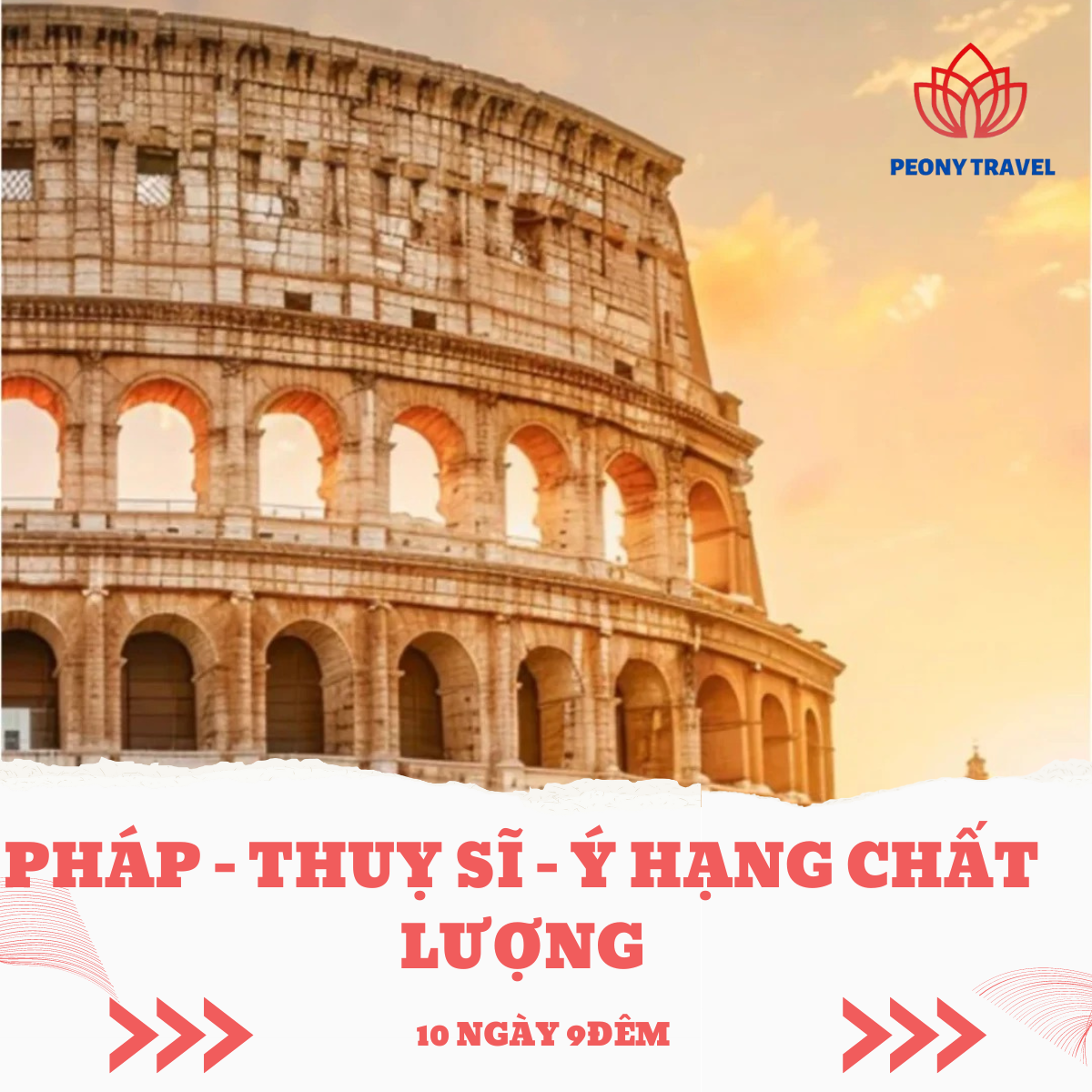 CUNG ĐƯỜNG VÀNG TÂY NAM ÂU CHẤT LƯỢNG PHÁP – THỤY SỸ – Ý – VATICAN Paris – Dijon – Bern – Interlaken – Lucerne – Titlis – Milan – Venice – Pisa – Rome – Vatican
